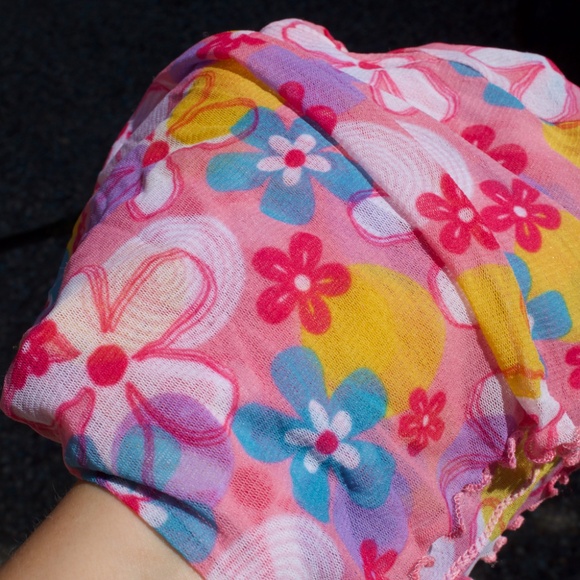 Vintage 90's Sheila Moon Mesh Short Sleeve Flower Power Cycling Top Made In USA - Picture 12 of 14